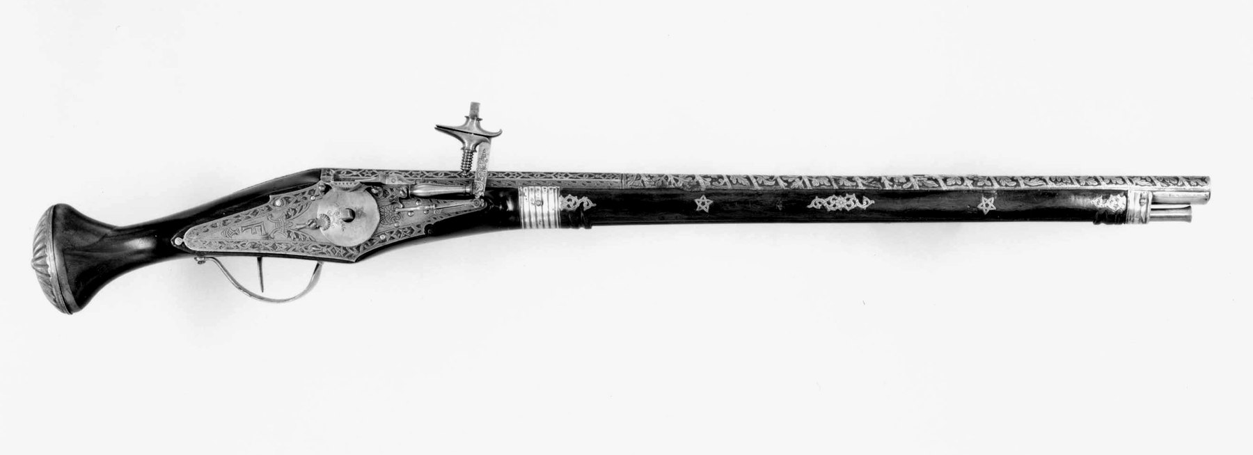 Ornately decorated Italian wheellock pistol made around 1625 to 1630